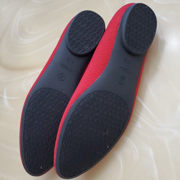 Vivaia Aria 5° Ruby Red Lightweight Pointed Toe Ballet Flats Size 41.5/10 - Picture 13 of 14